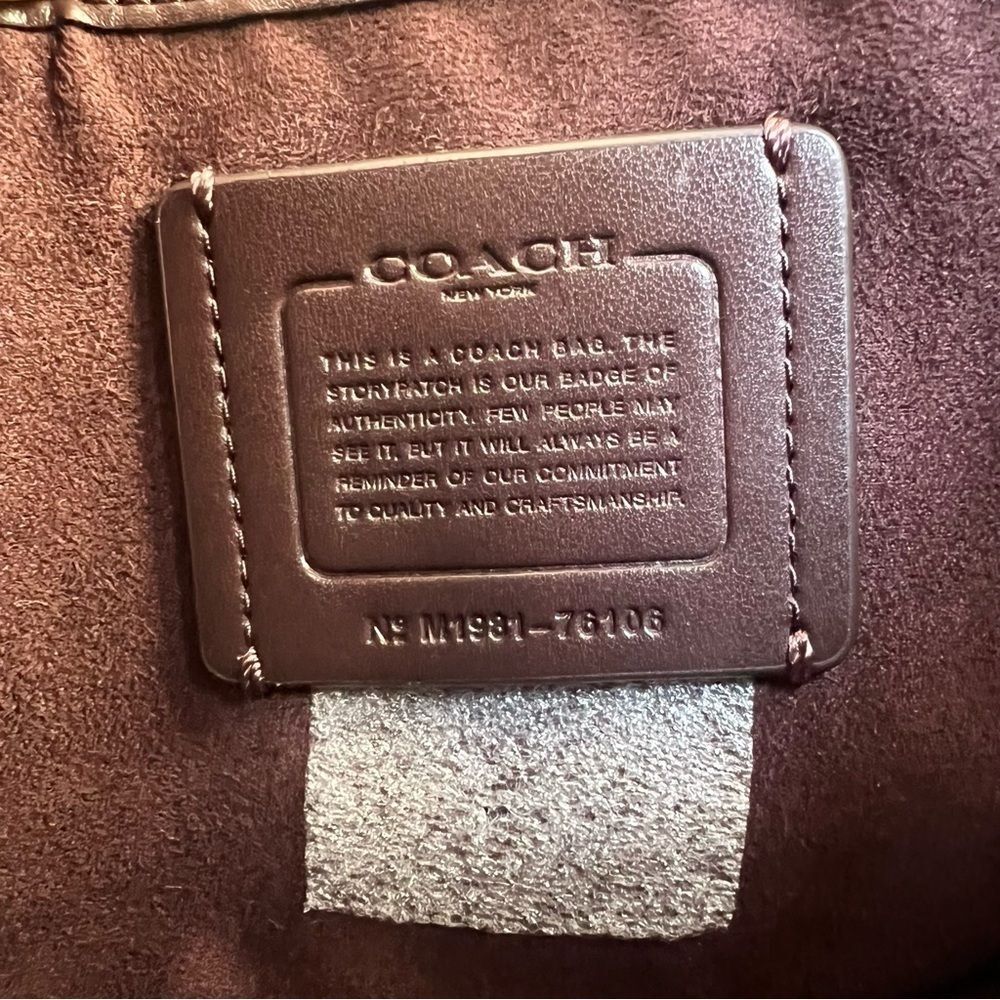 COACH Tabby Shoulder Bag In Colorblock Hibiscus Pink Brown Brass Crossbody 76106 - Picture 12 of 16